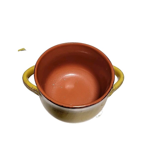 Vintage De Silva Pottery Yellow Terra Cotta Covered Stew/soup Serving Dish Italy - Picture 6 of 11